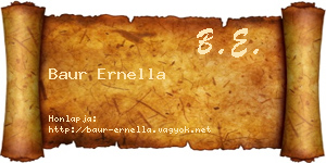 Baur Ernella névjegykártya